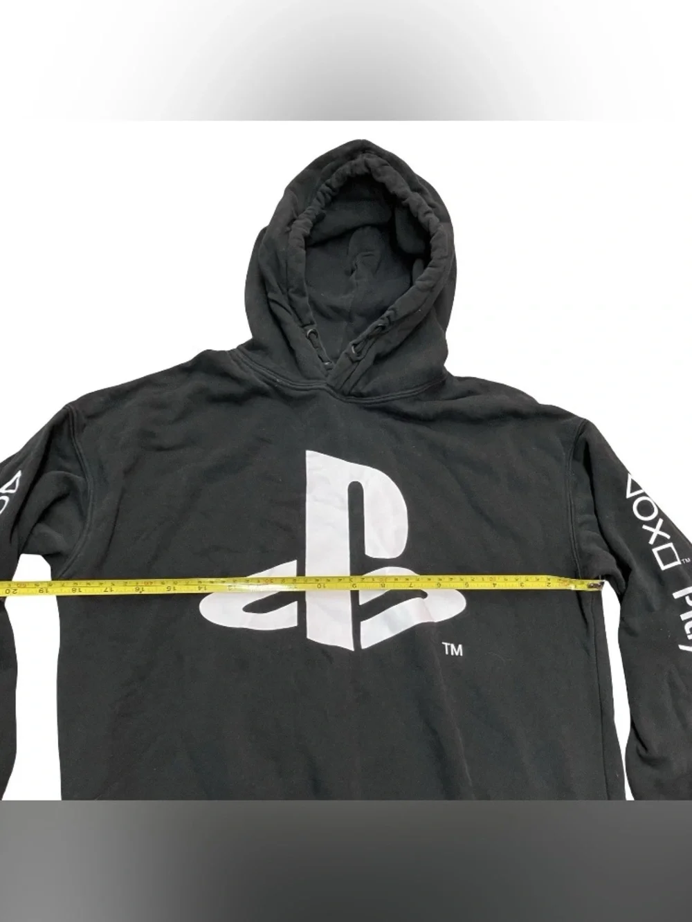 Playstation Hoodie Sweatshirt Youth 10-12 Sony X H&M Black Pullover Medium Logo